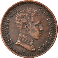 Monnaie, Espagne, Alfonso XIII, 2 Centimos, 1905, Madrid, SUP, Cuivre, KM:722 - Primi Conii