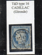 Gironde - N° 60C Obl Tàd Type 16 Cadillac - 1871-1875 Cérès