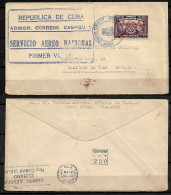 CUBA STAMPS . AIR COVER DISPATCHED FROM THE HOTEL "PLAZA", 1930 - Lettres & Documents