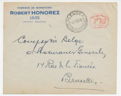 Cover / Postmark Belgium 1952 Leuze - Centre Of Knitwear - Textiel