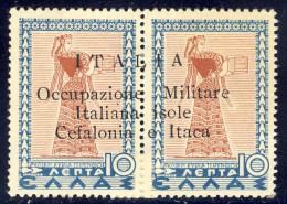 1941 - Mitologica Di Grecia - 10+10 L  "Italia Occupazione Militare Italiana Isole Cefalonia E Itaca Mlh (2 Immagini) - Cefalonia & Itaca