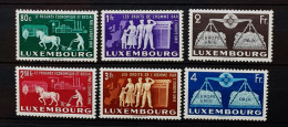 07 - 24 - Luxembourg - Cote : 140 Euros - 1951 - Europe Unie  N°443 à 448 * - MH - Unused Stamps