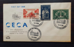 07 - 24 - Luxembourg - FDC 1956 Communauté Européenne Du Charbon Et De L'acier - Usados