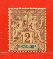 REF102 > DIEGO SUAREZ > N° 39 * Très Bien Centré > Neuf Dos Visible - MH * - Unused Stamps