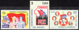 CUBA 1975, CONGRESS Of The CUBAN COMMUNIST PARTY, COMPLETE MNH SERIES With GOOD QUALITY, *** - Nuovi