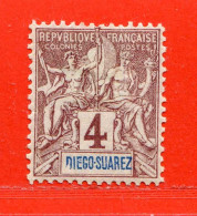 REF102 > DIEGO SUAREZ > N° 40 * Très Bien Centré + Anneau Lune Sur D > Neuf Dos Visible - MH * - Unused Stamps