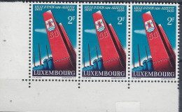 Luxembourg - Luxemburg - Timbres - 1956    40 Ans Esch / Alzette   Bande  3 X2 Fr.   MNH** - Unused Stamps