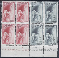 Luxembourg - Luxemburg - Timbres - 1939/40   Mondorf-les-Bains   Croix De Lorraine   2 Blocs  8x2Fr. - Unused Stamps