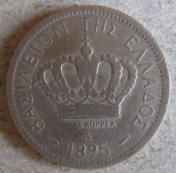 Greece 20 Lepta 1895 A. George I. Copper-Nickel. KM# 57 - Griekenland