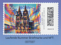 128c Markenheftchen BLAU Mit 3836 Kölner Dom Selbstklebend, EV-O BONN 6.6.24 - 2021-…