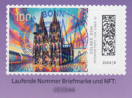 128b Markenheftchen LILA Mit 3836 Kölner Dom Selbstklebend, EV-O BONN 6.6.24 - 2021-…