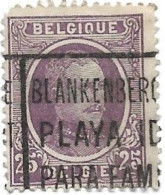 COB 197 Préo BLANKENBERGE PLAYA - Timbre BELGIQUE - Type HOUYOUX - Sans Gomme - 1922-1927 Houyoux