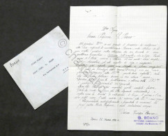Lettera Con Autografo Del Pittore E Disegnatore Giuseppe Boano - 1932 - Andere & Zonder Classificatie