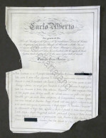 Regno Di Sardegna - Decreto Con Autografo Di Re Carlo Alberto Di Savoia - 1832 - Andere & Zonder Classificatie