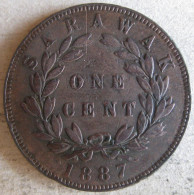 Sarawak . One Cent 1887, Charles J. Brooke Rajah, En Bronze, KM# 6 - Maleisië