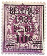 COB 455 - Timbre BELGIQUE - Lion Héraldique Avec Surcharge 10c/40c - Avec Charnière Et Sans Gomme - 1922-1927 Houyoux