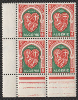 Année 1956-N°337D Neufs**MNH : Armoiries D'Alger : En Bloc De 4 - (gb1) - Ungebraucht