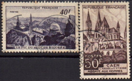 France 1951 Y&T 916, 917  Oblitérés :  	Sites Et Monuments - Used Stamps