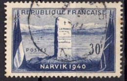 France 1952 Y&T 922  Oblitéré :  Le Mémorial De Narvik, Norvège - Used Stamps