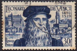 France 1952 Y&T 929  Oblitéré : 500ème Anniversaier De La Naissance De Léonard De Vinci, Peintre (cote >8€) - Used Stamps