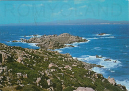 CARTOLINA  D2 SANTA TERESA DI GALLURA,SASSARI,SARDEGNA-MUNICCA-SULLO SFONDO LA CORSICA-MARE,LUNGOMARE,VIAGGIATA 1988 - Sassari