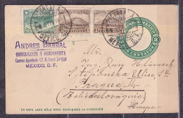 MEXICO. 1923/Sucursal, Uprated Two-centavos PS Card/abroad Mail. - Mexico