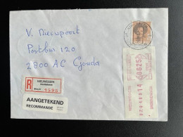 NETHERLANDS 1989 REGISTERED LETTER NIEUWEGEIN DRENTHEHAVEN TO GOUDA 07-04-1989 NEDERLAND AANGETEKEND FRAMA ATM - Lettres & Documents