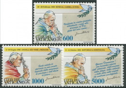 Vatikan 1993 Die Weltreisen Von Papst Johannes Paul II. 1101/03 Postfrisch - Nuevos