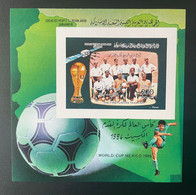 Libye Libya 1986 Mi. Bl. 107 IMPERF ND Football FIFA World Cup Mexico Mexiko Fußball Soccer - 1986 – Mexico