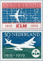 1959 KLM NVPH 729-730 Postfris/MNH/** - Unused Stamps