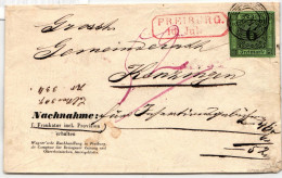 Baden 7 Auf Brief N 5 43 "Freiburg", Eisenbahn "Curs"-Stempel IV #JS809 - Storia Postale