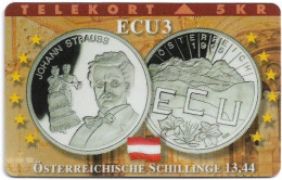 Denmark - TS - Ecu - Austria - TDTP099A - 06.95, 1.500ex, Used - Denmark