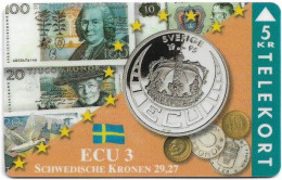 Denmark - TS - Ecu - Sweden - TDTP103 - 07.1995, 1.500ex, Used - Denmark