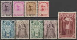 België OCB 342 / 350 ** MNH Met Certificaat - Nuevos