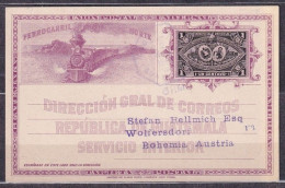 GUATEMALA. 1897/Guatemala, One-centavo Illustrated PS Card/Ferrocarril. - Guatemala