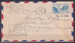 CANAL ZONE. 1942/Ancon, Envelope Single Franking/censored By US Army Censorship. - Panama