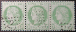 LP3036/420 - FRANCE - CERES ( BANDE De 3 TIMBRES) N°53a - GC 2523 : MONTROUGE-PARIS (seine) InDICE 3 - 1871-1875 Cérès