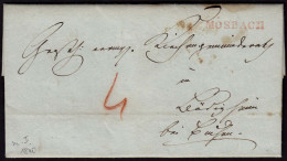 Baden - 1840 Brief MOSBACH Roter L1 Mit Inhalt WZ Papier Von UEBELHOER (15872 - Andere & Zonder Classificatie