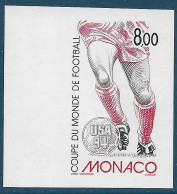 Monaco N°1940a**, Non Dentelé, Bord De Feuille. Coupe Du Monde De Football 1994,. - Altri & Non Classificati