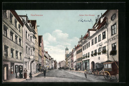 AK Kaufbeuren, Kaiser-Max-Strasse Mit Hotel Und Pension  - Kaufbeuren