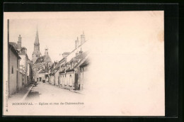 CPA Bonneval, Eglise Et Rue De Chateaudun  - Chateaudun