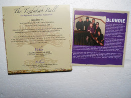 FLYER BEST BUDDIES The Tzedakah Ball Avec BLONDIE Special Music Guest............. REF/N5 - Andere & Zonder Classificatie