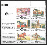 Mexico 1994 MiNr. 2448 - 53 Mexiko Mammals Horse Breeds  6v MNH** 10,00 € - Mexico