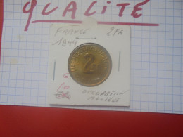 FRANCE LIBRE 2 FRANCS 1944 TRES BELLE QUALITE (A.4) - 2 Francs