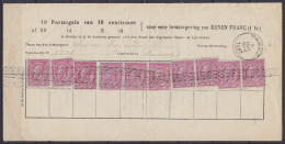 Bulletin D'épargne NL - Dépôt De 1 Franc Affr. 10x N°46 Annulation Roulette Càd HAMME /9 MAI 1887 - 1884-1891 Leopold II.