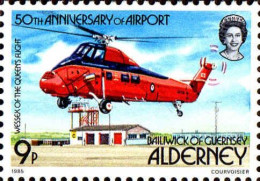 Aldeney-Aurigny Poste N** Yv: 18/22 Aviation Aéroplanes - Alderney