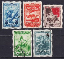 USSR 1943. 25th Anniversary Of Komsomol. Used.  Mi. Nr. 885-89 - Used Stamps