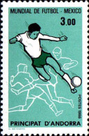 Andorre (F) Poste N** Yv:350 Mi 371 Coupe Du Monde De Football Mexique (Thème) - 1986 – Mexico