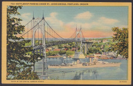 B248 Bridge Postcard, USA, Johns Bridge, Portland, Oregon, Carte Postale, Pont - Bruggen