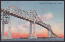 B263 Bridge Postcard, USA, Sunshine Skyline Bridge, Florida, Carte Postale, Pont - Bruggen